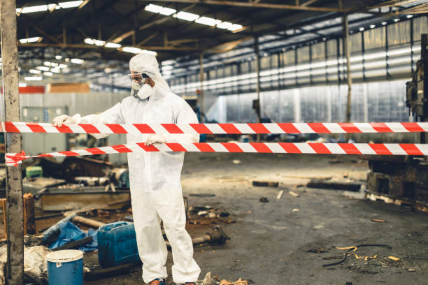 Professional Biohazard Cleanup technician working in Hampton, GA